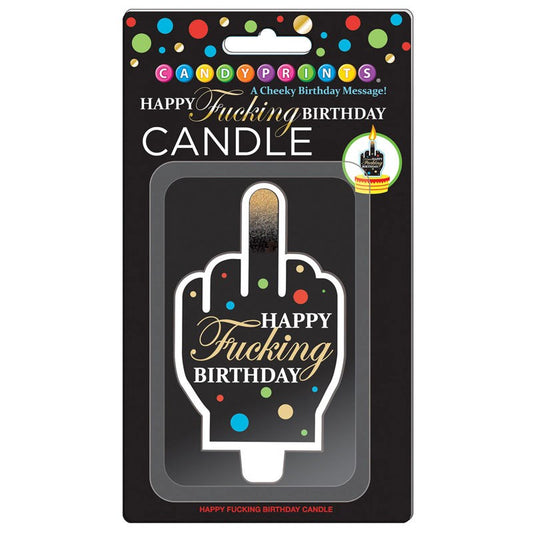 Happy Fucking Birthday FU Finger Candle - Sex Games, Coupons and Tricks