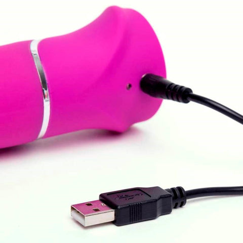 Happy Rabbit Rechargeable Beaded Vibrator Purple - Rabbit Vibrators