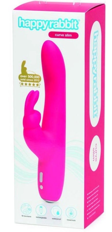 Happy Rabbit Slimline Curve Rechargeable Rabbit Vibrator - Rabbit Vibrators