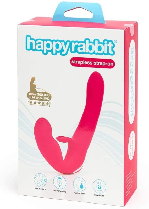 Happy Rabbit Strapless Strap-On Rabbit Vibe Pink Rabbit Vibrators