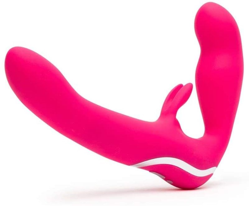 Happy Rabbit Strapless Strap-On Rabbit Vibe Pink Rabbit Vibrators