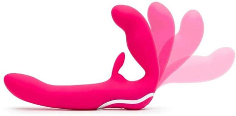Happy Rabbit Strapless Strap-On Rabbit Vibe Pink - Rabbit Vibrators