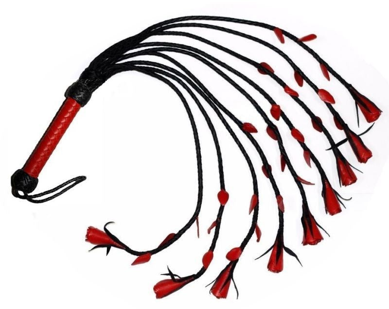 Heatwood Flogger Leather Nine Tail Whips And Crops