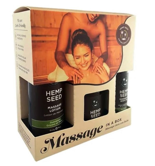 Hemp Seed Massage In A Box Guavalava Scented Massage Gift Set Sex Pheromones and Perfumes