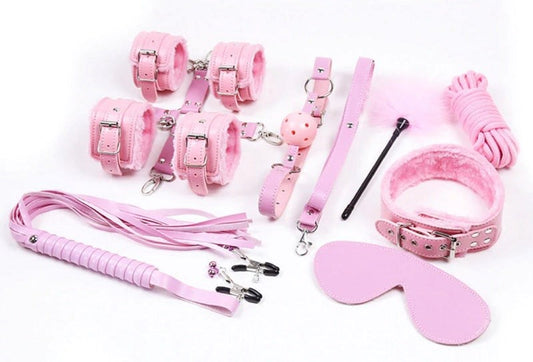 Indulge in Sensual Exploration - BDStyle Hogtie Fur Lined Body Restraints Set Bondage Kits