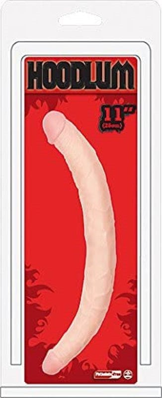 Hoodlum 11 Inch Double Ender Dong - Flesh Realistic Dildos