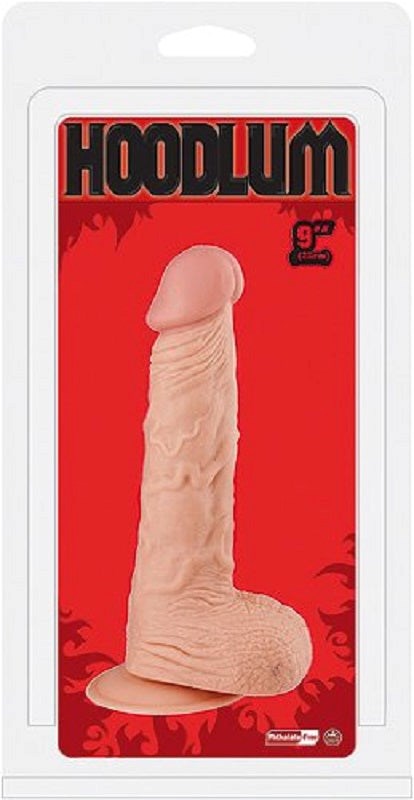 Hoodlum 9" Straight Suction Cup Dong Flesh Realistic Dildos