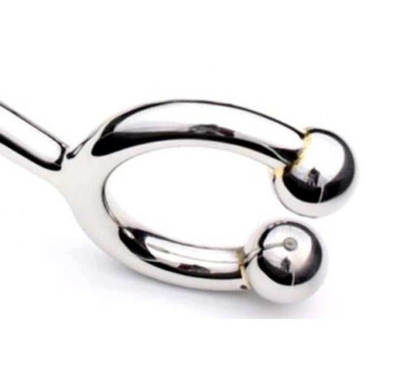 Horse Shoe Cock Ring with Anal Intruder Spreaders and Hangers