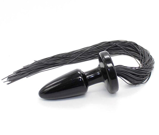 Horse Soft Rubber Tail Anal Plug - Steel Sex Toys