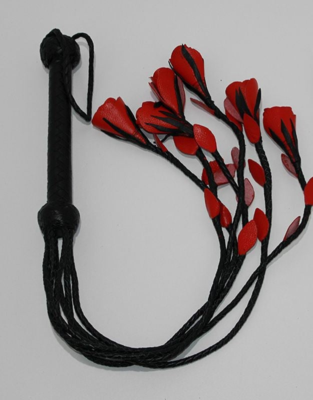 House of Harlot Flogger Black Leather Six Tails Whips And Crops