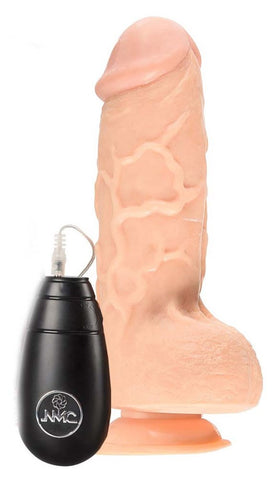 Huge Zone 10 Inch Vibrating Short Tipped Dong - Realistic Dildos
