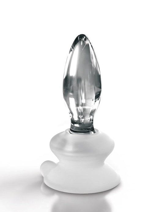 Pipedream Icicles No 91 Suction Cup Base Glass Butt Plug - Glass Sex Toys