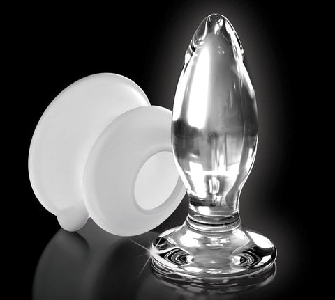 Pipedream Icicles No 91 Suction Cup Base Glass Butt Plug - Glass Sex Toys