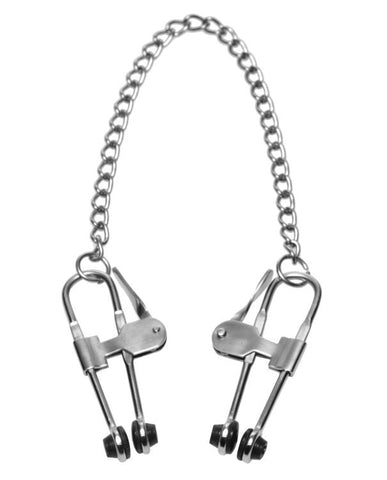 Intensity Nipple Press Clamps With Chain - Nipple and Clit Clamps