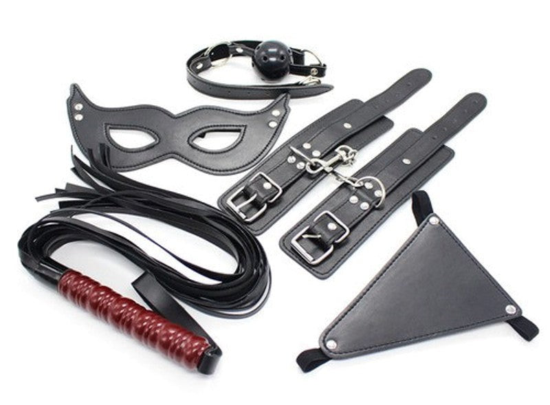 Intermediate Faux Leather Bondage Kit 5 piece Bondage Kits