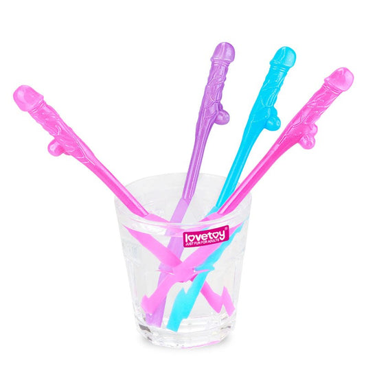 Jokes + Parties Coloured Willy Straws - 9 Pack Sex Games, Coupons and Tricks