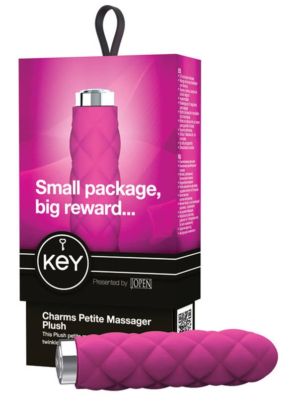 Jopen Key Charms Plush Rasberry Personal Massagers