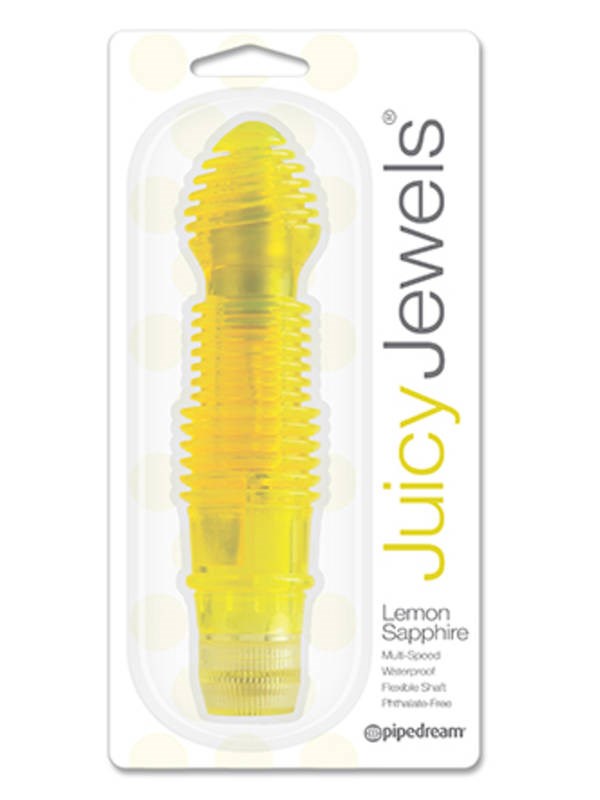Pipedream Juicy Jewels Lemon Sapphire G-Spot Vibrator Waterproof Vibrators