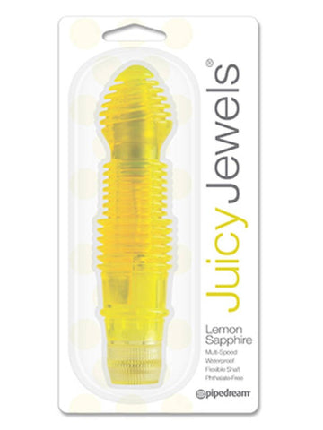 Pipedream Juicy Jewels Lemon Sapphire G-Spot Vibrator - Waterproof Vibrators