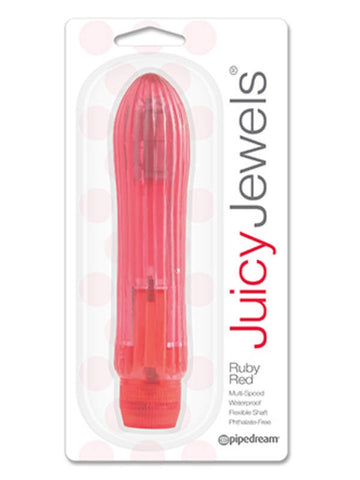 Pipedream Juicy Jewels Ruby Red Bullet Vibrator - Waterproof Vibrators