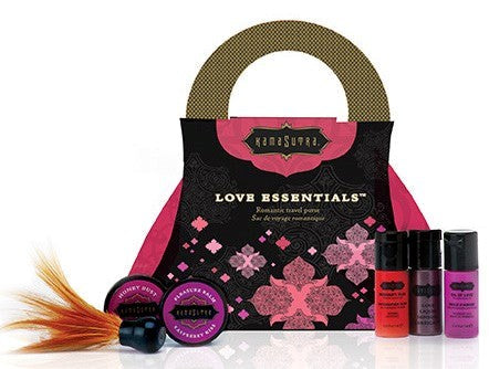 Kama Sutra Love Essentials Romantic Travel Purse, Raspberry Sex Kits