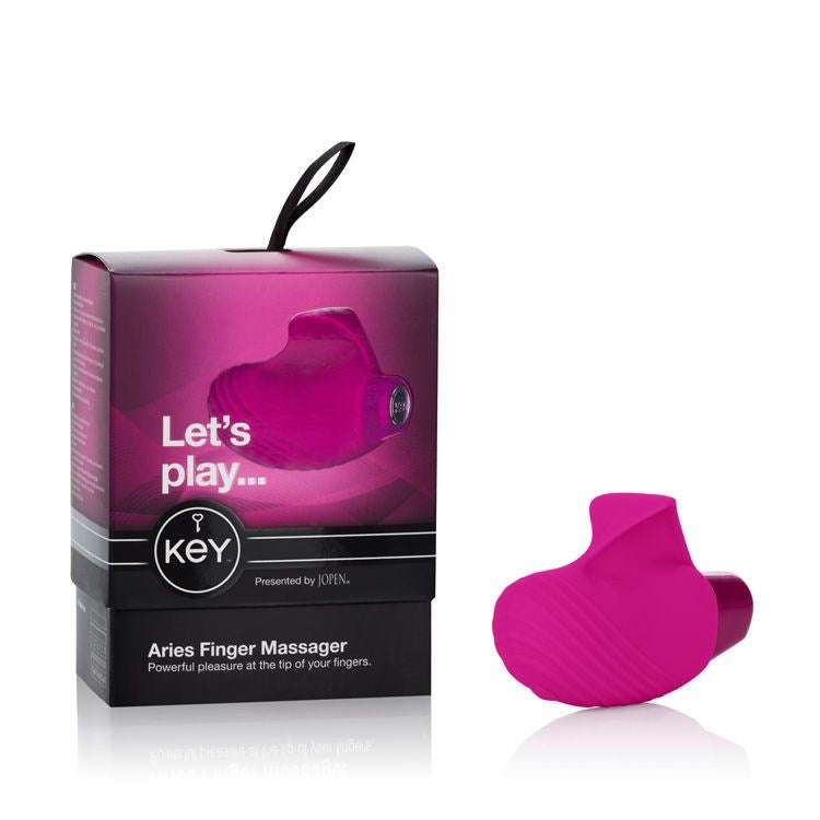 Key by Jopen Aries Lavender Adult Massager Finger and Tongue Vibrators