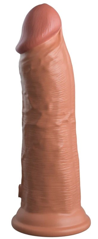 King Cock Elite Vibrating Dual Density Silicone Cock Tan Realistic Dildos