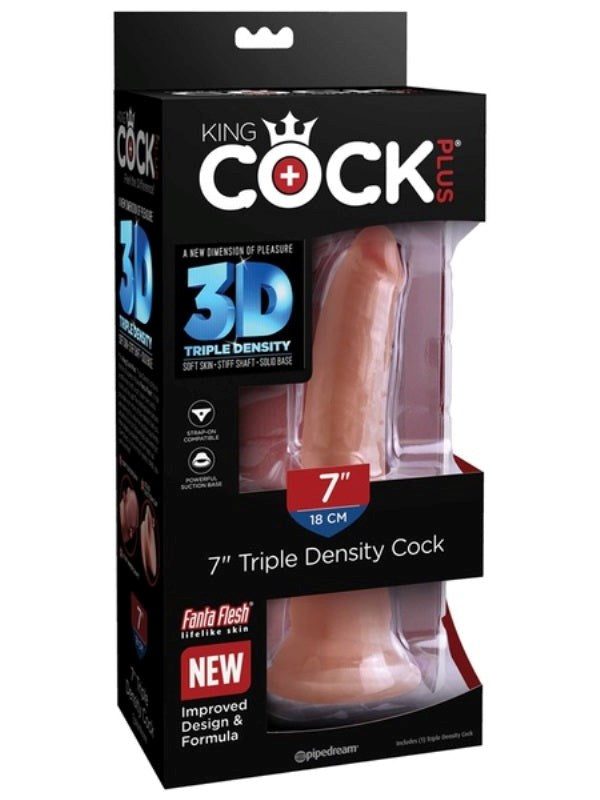 King Cock Plus 7 In. Triple Density Cock Tan Realistic Dildos