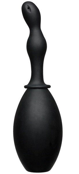 Kink Flow Flush Silicone Anal Douche & Accessory Black - Enemas and Douches