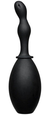 Kink Flow Flush Silicone Anal Douche & Accessory Black - Enemas and Douches