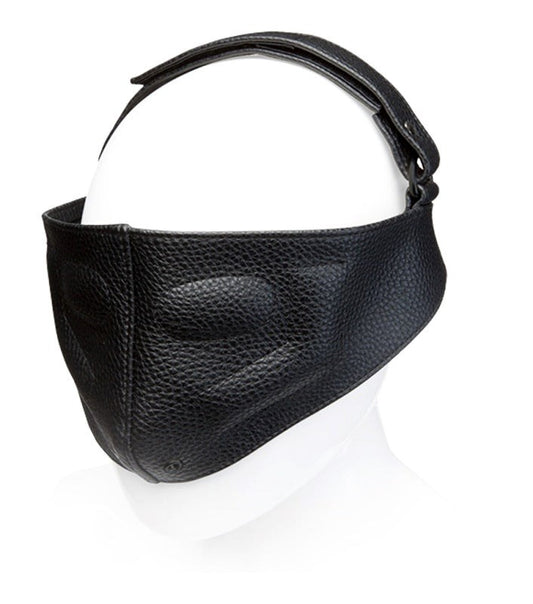 Kink Leather Blinding Mask Black - Masks And Blindfolds