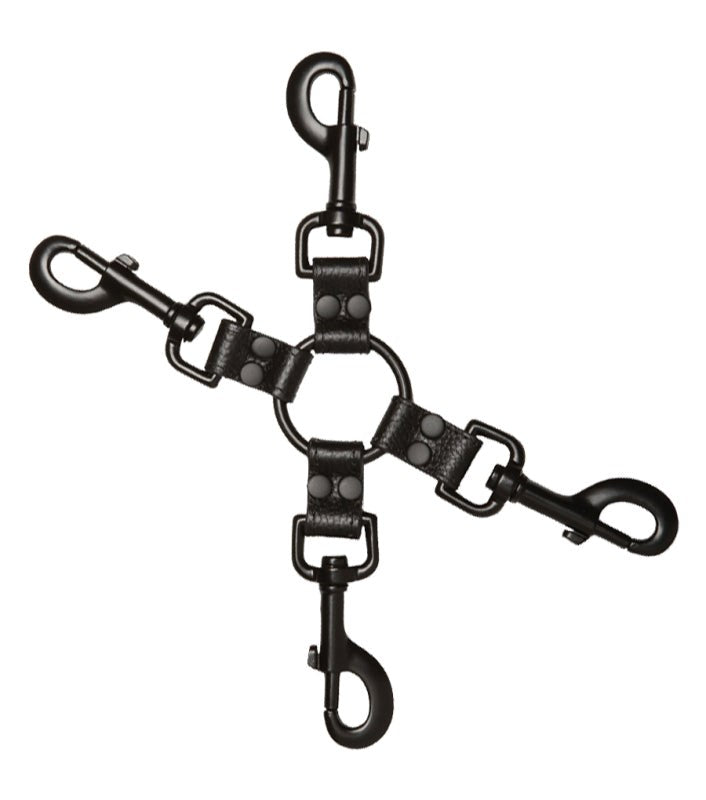 Kink Leather Submissive Accessories All Access Clips Black Cuffs and Restraints