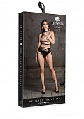Le Desir Shade Helike XLV Two Piece with Open Cups, Crop Top and Pantie Black - Bras and Bra Sets