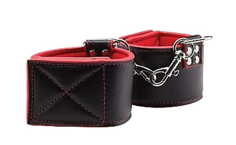 Ouch Reversible Ankle Cuffs Red - Cuffs and Restraints