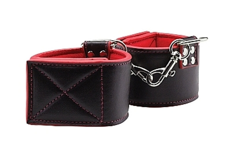 Ouch Reversible Wrist Cuffs Red Cuffs and Restraints