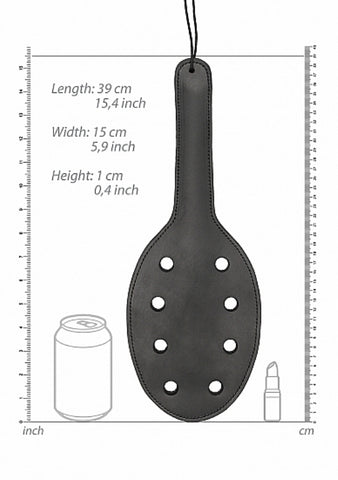 Pain Saddle Leather Paddle with 8 Holes - Paddles And Slappers