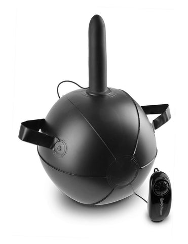 King Cock Vibrating Mini Sex Ball with 6 Inch Dildo Flesh - Sex Machines