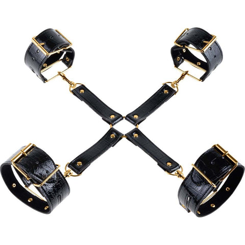 Pipedream Fetish Fantasy Gold Fantasy BDSM Play Hogtie - Cuffs and Restraints