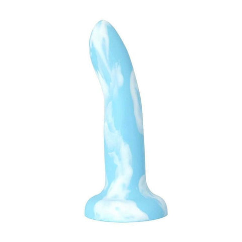 Adam & Eve WONDER Non Realistic Silidone Dildo Blue/White - Non-Realistic Dildos