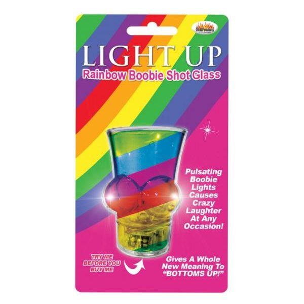 Hot Production Rainbow Delight LED Boobie Shaped Shot Glass Party Gifts and Novelties