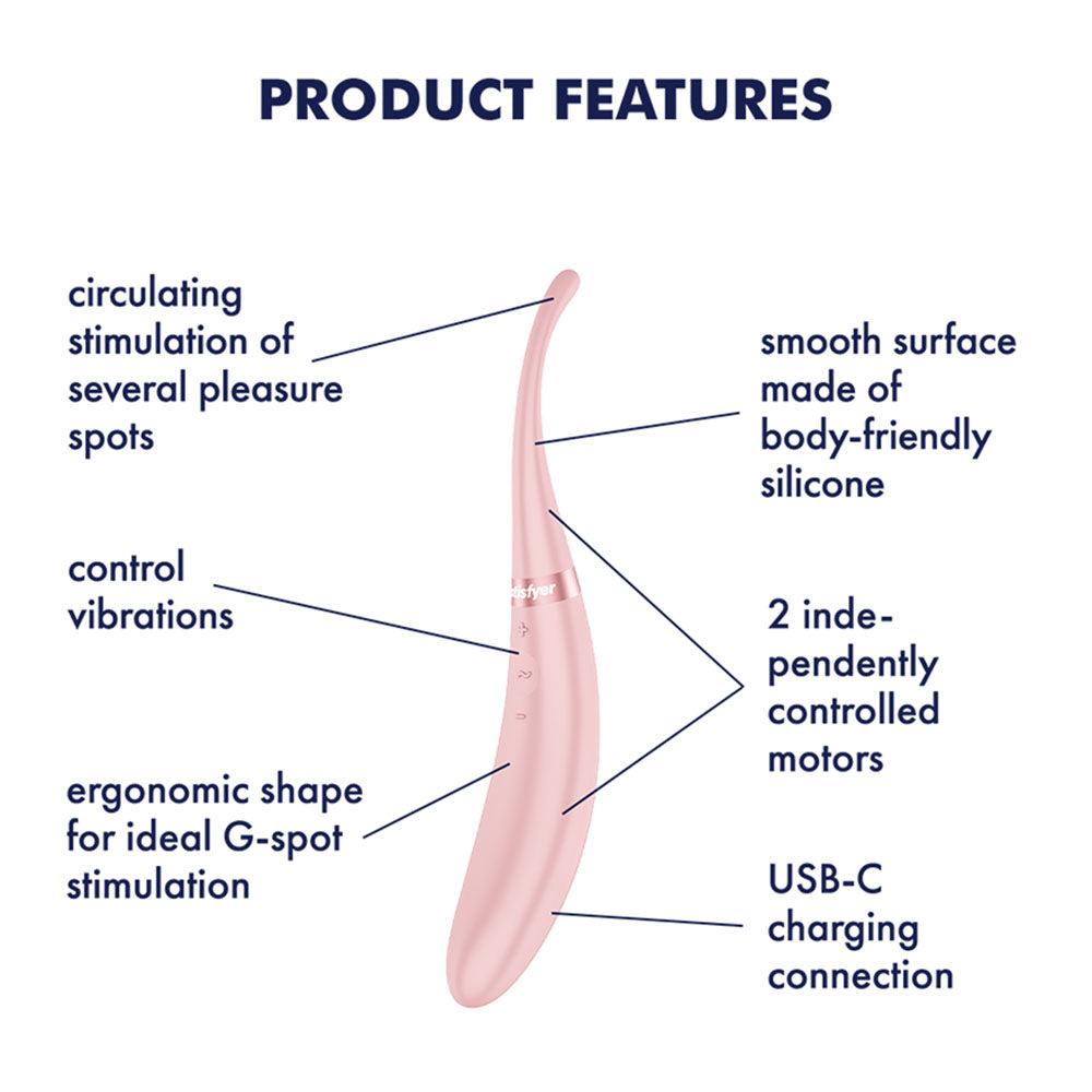 Satisfyer Tip Tease G Spot Vibrator with Twirling Tip G-Spot Vibrators