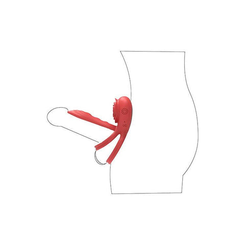 Adam & Eve VIBRATING ROSE GIRTH ENHANCER Cock Ring - Vibrating Cock Rings