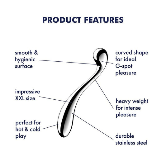 Satisfyer Star Force 4 Chrome 26 cm Steel Dildo Steel Sex Toys