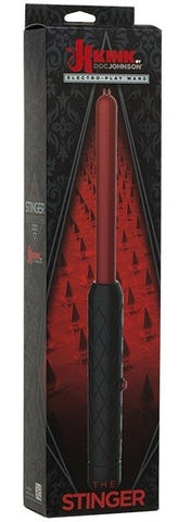 Kink The Stinger Electro-Play Wand Black and Red - Electro Sex