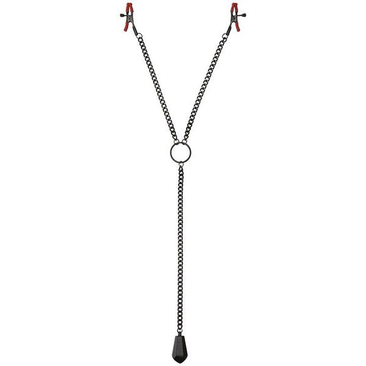 Kink Tug Nipple Clips with Heavy Weight and Silicone Tips Breast and Nipple Toys