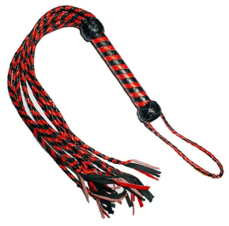 Kinky Leather Flogger With Nine Tails Whips And Crops