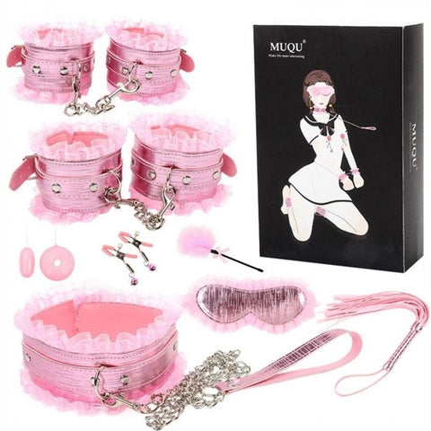 Lace Bondage Set With Love Egg - Bondage Kits