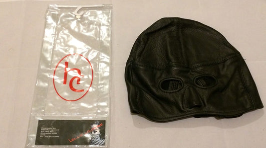 Leather Addicts Bondage Hood with Open Chin Faux Leather - Bondage Hoods