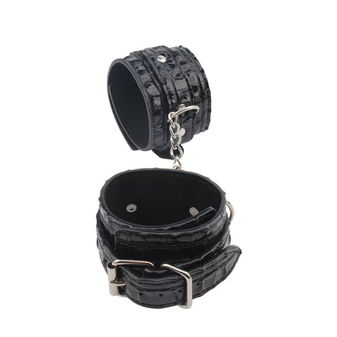 Behave Surrender Adjustable Wrist Restraints Black - Cuffs And Restraints