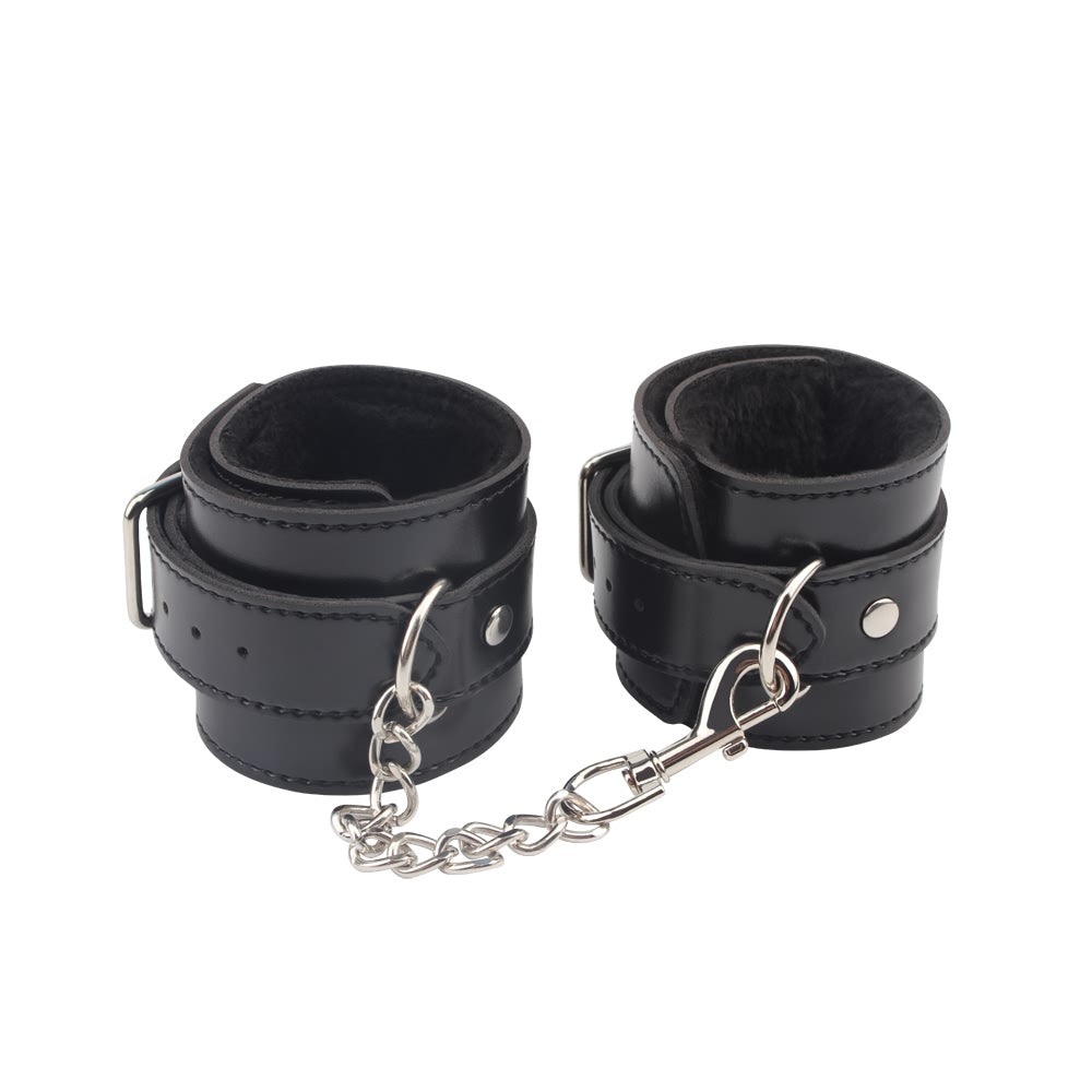 Behave Obey Me Leather Fetish Ankle Cuffs Black Cuffs And Restraints